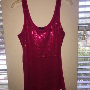 Express Fuchsia pink, sequence tank top.